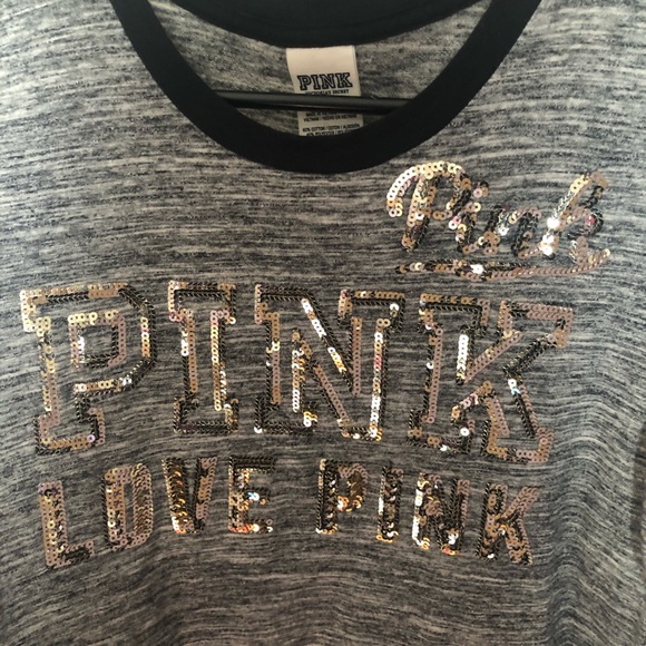 PINK t-shirt with Gold Sequins - Picture 2 of 2